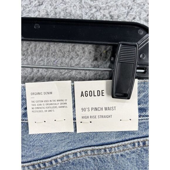 Agolde 90’s Pinch Waist High Rise Straight Size 24 in “Backdrop” - Picture 9 of 12